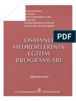 Ömer Özyılmaz - Osmanlı Medreselerinin Eğitim Programları PDF