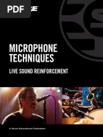 Microphone Techniques For Live Sound Reinforcement English PDF