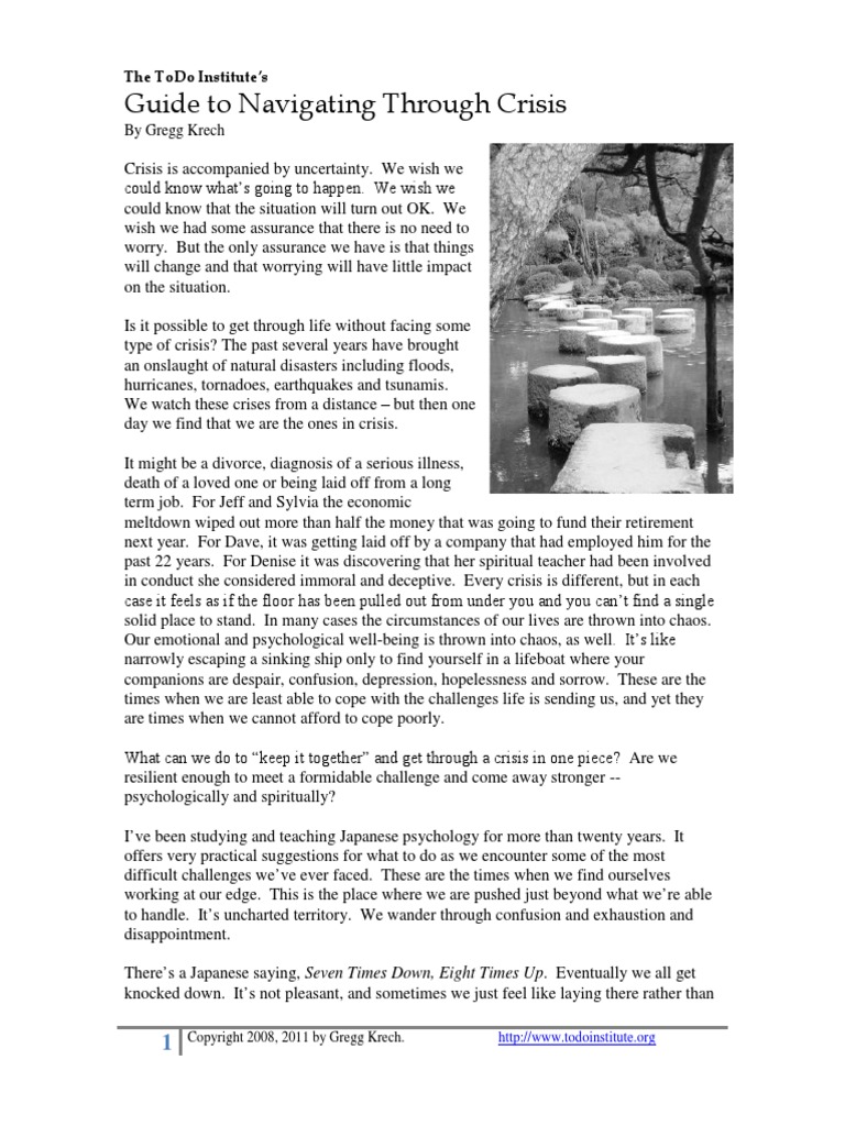 Guide To Navigating Through Crisish by Crisis Krech | PDF | Attention ...