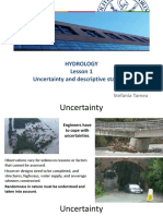 Hydrology Lesson 1 Uncertainty and Descriptive Statistics: Stefania Tamea