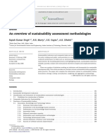 Singh, R. K., Murty, H. R., Gupta, S. K., & Dikshit, A. K. (2009). An overview of sustainability assessment methodologies. Ecological indicators, 9(2), 189-212..pdf