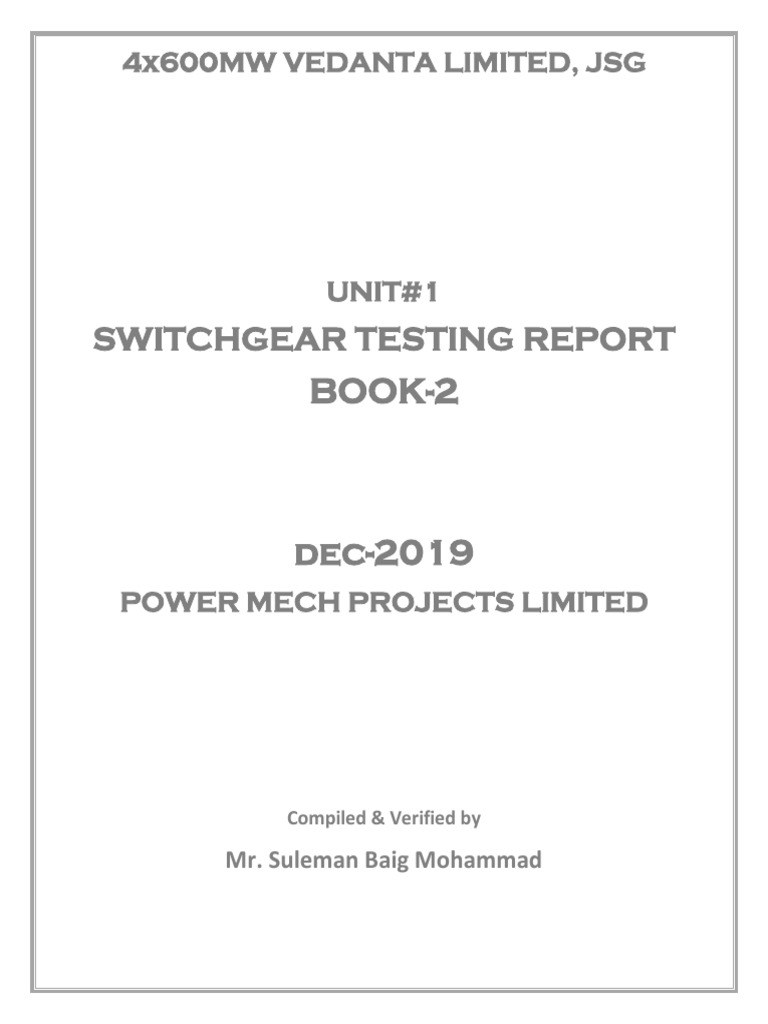 11kV Switchgear Testing Report | PDF | Transformer | Power Engineering