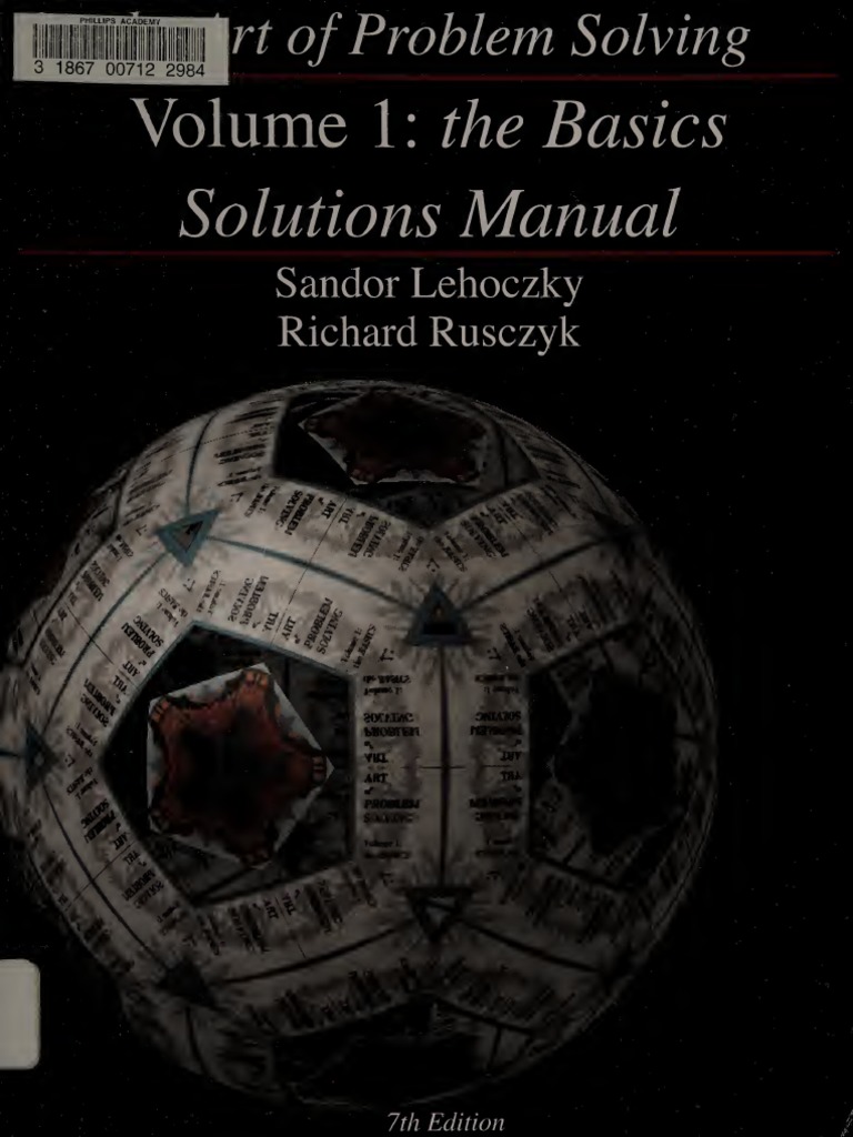 The Art of Problem Solving Vol 1 Solutions | PDF | Logarithm | Equations