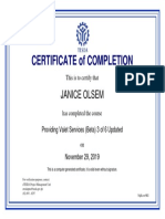 Providing Valet Services - Certificate of Completion PDF