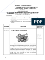 Learning Activity Sheet Solomon P. Lozada National High School