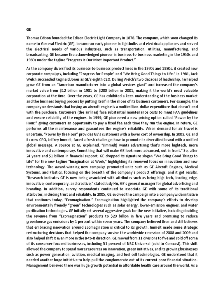 Ge Pdf Pdf General Electric Brand