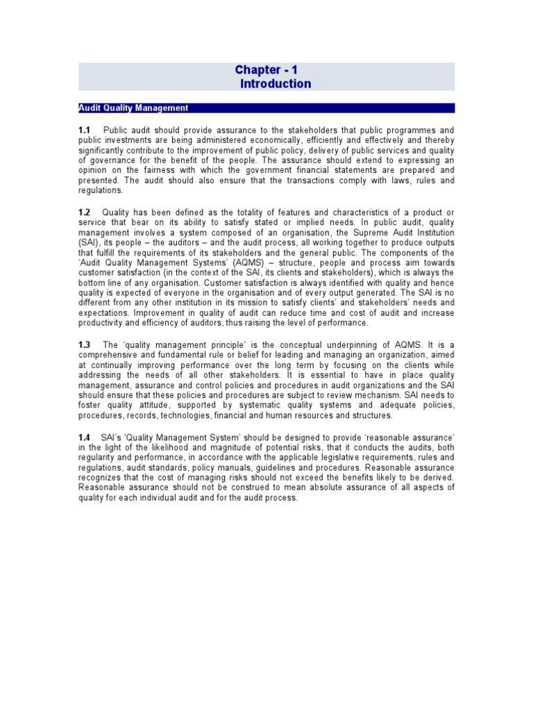 Audit Quality Management Overview | PDF | Quality Management System | Audit