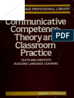 Communicative Competence - Theory and Classroom Practice PDF