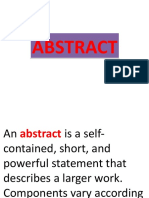 Writing An Abstract