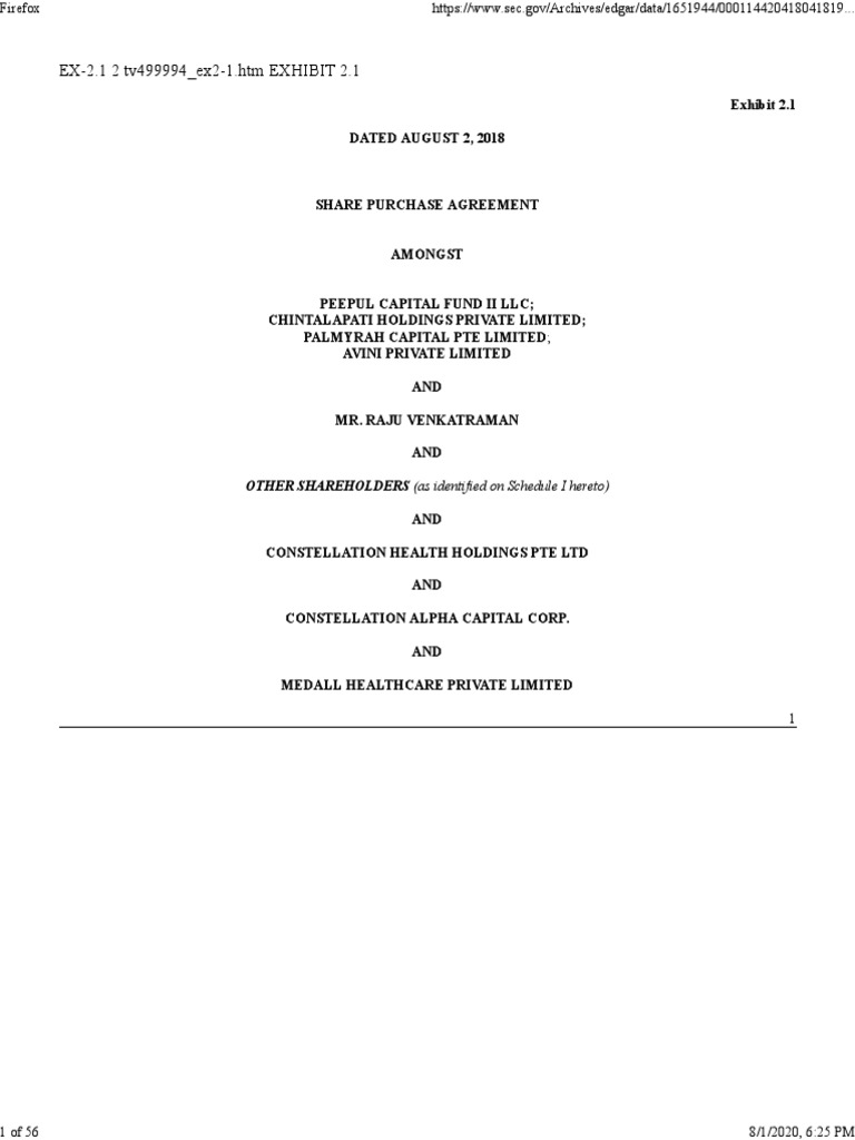 Share Purchase Agreement Overview | PDF | Indemnity | Taxes