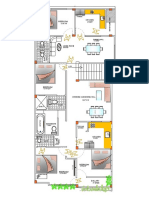 Floor plan layout for a 3BHK apartment