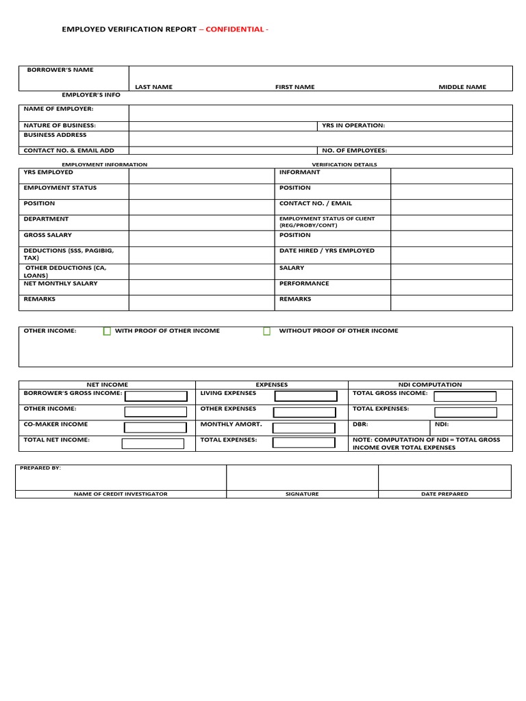 Employee Verification Check Report | PDF