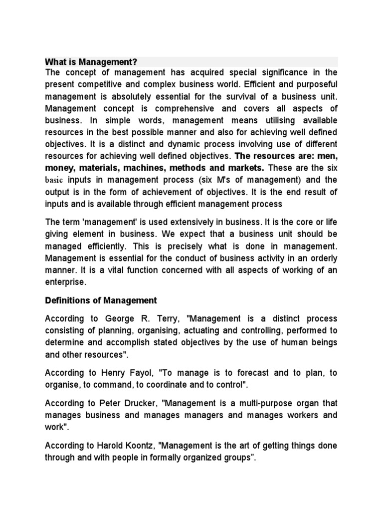 What Is Management PDF Leadership Science