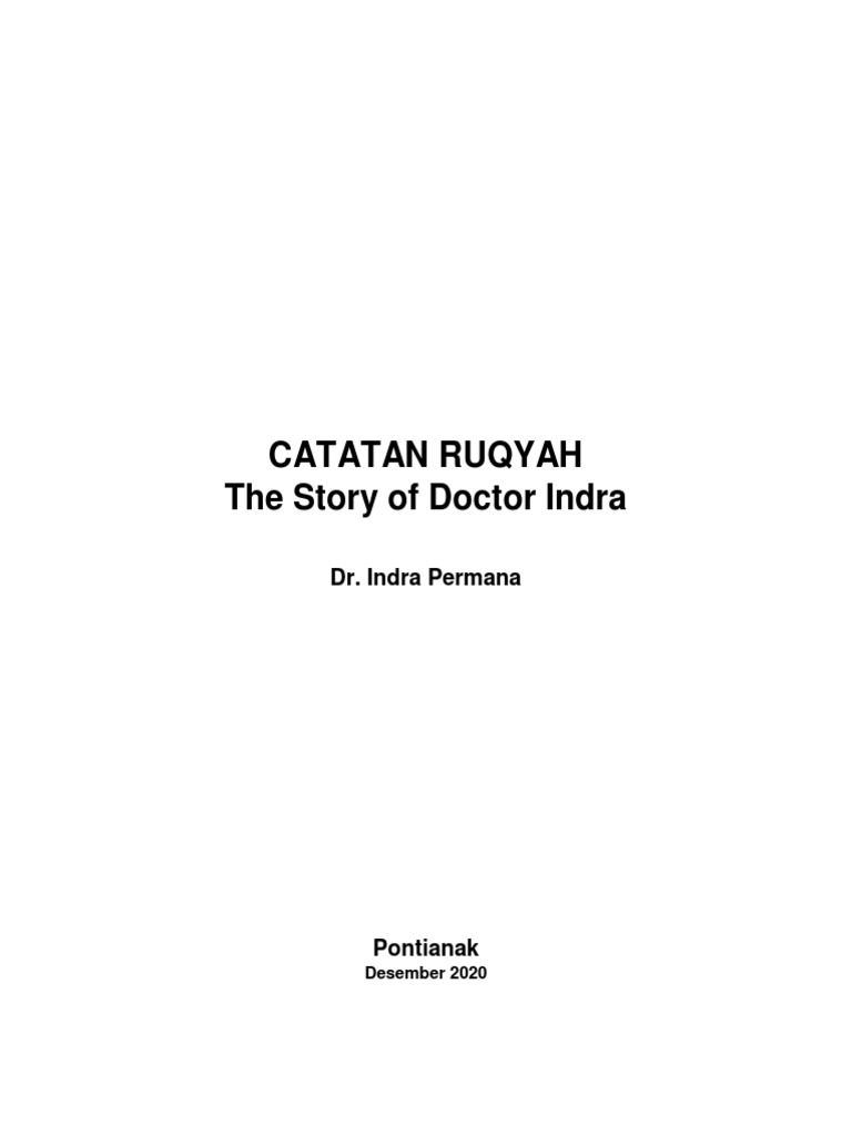 Catatan Ruqyah The Story Of Doctor Indra Pdf