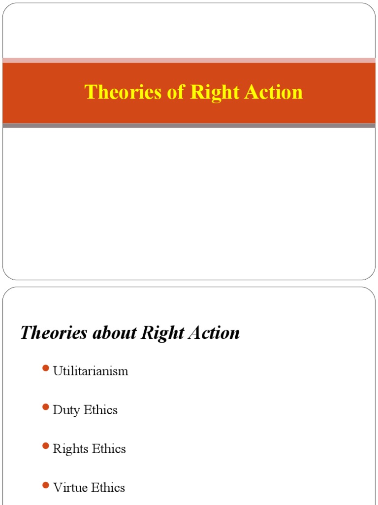 Theories of Right Action Explained | PDF | Utilitarianism | Teaching ...