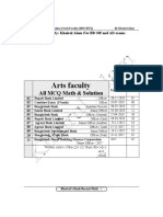 Arts Faculty All MCQ Math Solution 2019 2017 by Khairul Alam