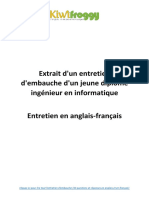  Extrait Dentretien Dembauche en Anglais Francais PDF