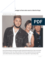 Robin Nievera's Message To Fans Who Want A Martin-Pops Reconciliation - Inquirer Entertainment