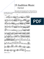 Fall 2019 Audition Music: Clarinet