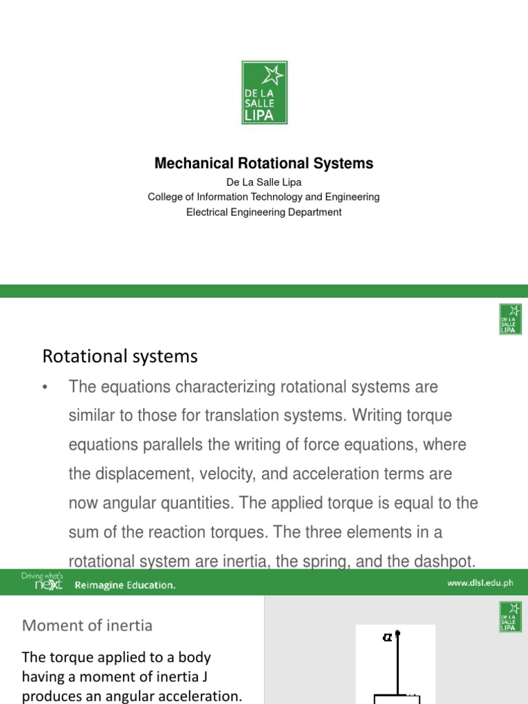 Engineering Rotational Systems Guide | PDF | Teaching Methods ...