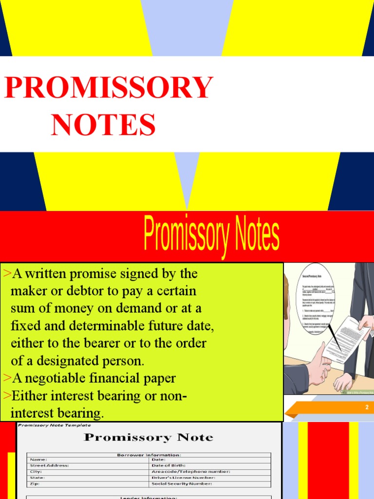 Understanding Promissory Notes Basics | PDF | Finance & Money Management