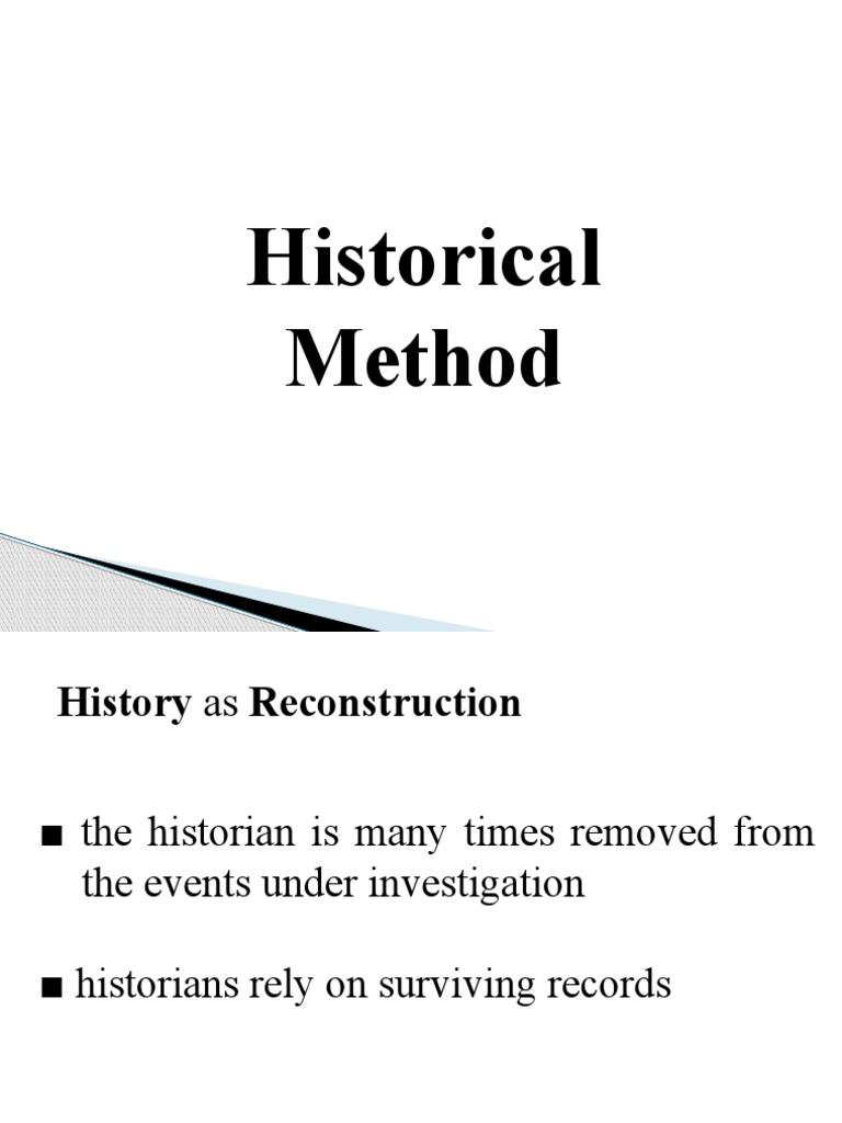 Historical Method PDF Primary Sources Historian