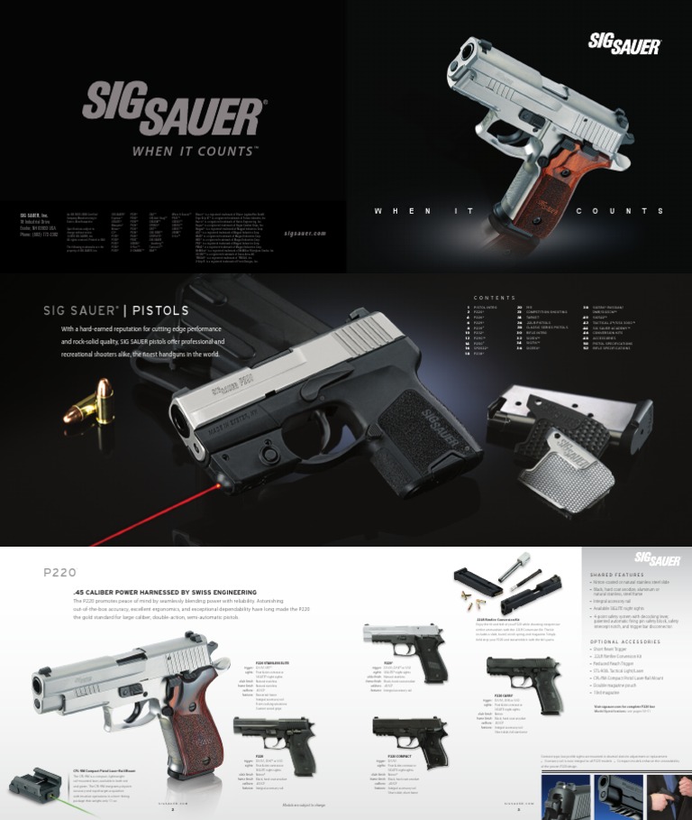 SIG SAUER 2011 Catalog | Firearms | Handgun