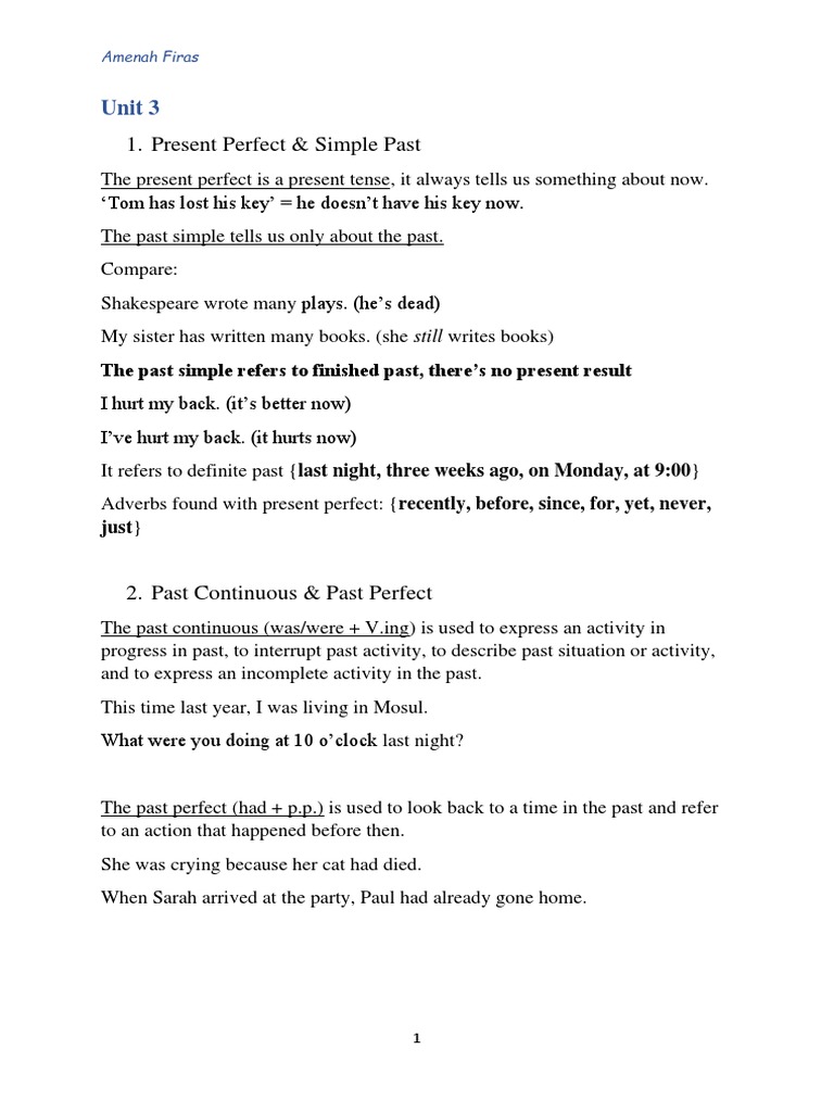 Unit 3 4th Class PDF | PDF | Syntax | Grammar