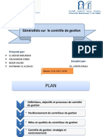 Généralités Sur Le Contrôle de Gestion: Présenté Par