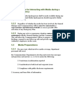 Guidelines for Interacting with Media during Crises or Emergencies