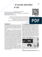 Аnalysis of corneal aberration of the human eye: Keywords: Citation