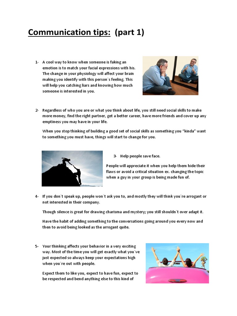 Effective Communication Tips for Success | PDF | Feeling | Human Nature