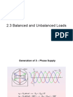 Balanced and Unbalanced Loads