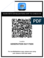 Scan With Mysejahtera App To Check-In: Generation Day FSSK