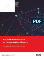 Be Part of The Future of Quantitative Finance: Cohort 6 Starts: Tuesday 20th April 2021