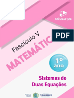 Fascículo - 5 - 1º - Ano - Matemática - (Sistemas de Duas Equações) PDF
