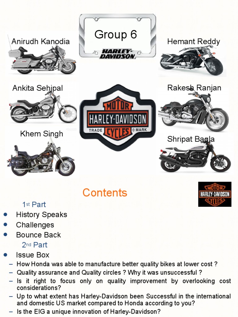 Group 6: Anirudh Kanodia Hemant Reddy | PDF | Harley Davidson | Inventory