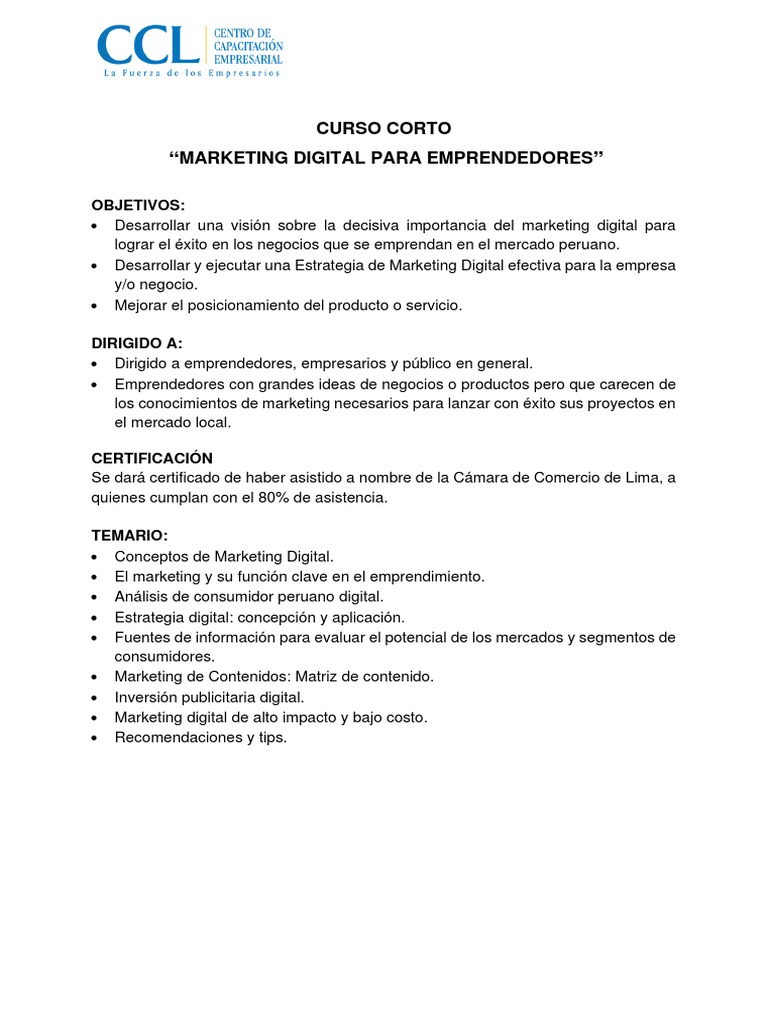 Marketing Digital para Emprendedores | PDF | Negocios
