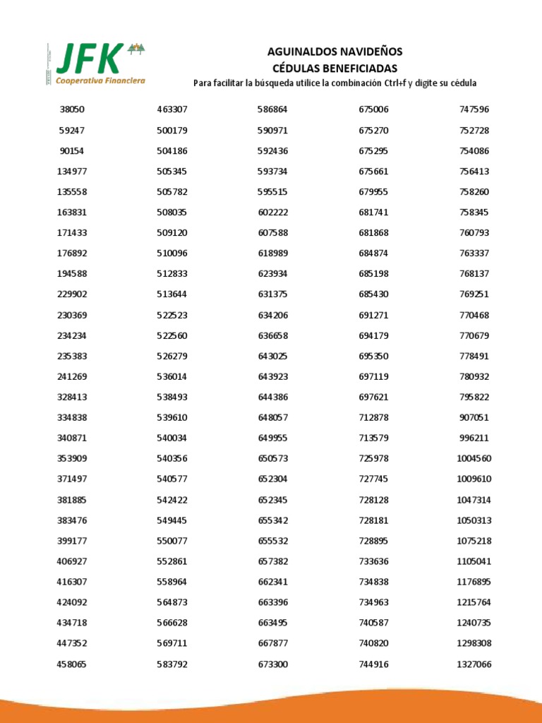 Beneficiados Aguinaldos PDF | PDF