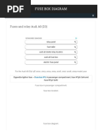 Fuse Box Diagram: Fuses and Relay Audi A8 (D3)
