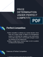 Price Determination Under Perfect Competition