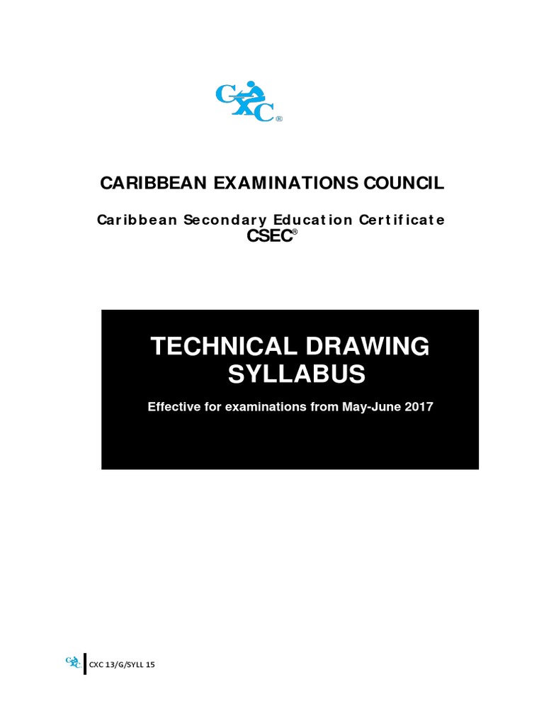 CSEC Technical Drawing Syllabus PDF | PDF | Area | Geometry