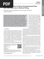 Electrical Properties of Carbon Nanotube Based Fibers and Their Future Use in Electrical Wiring