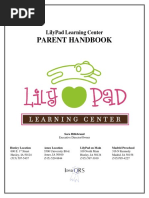 Parent Handbook: Lilypad Learning Center