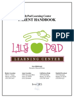 Parent Handbook: Lilypad Learning Center