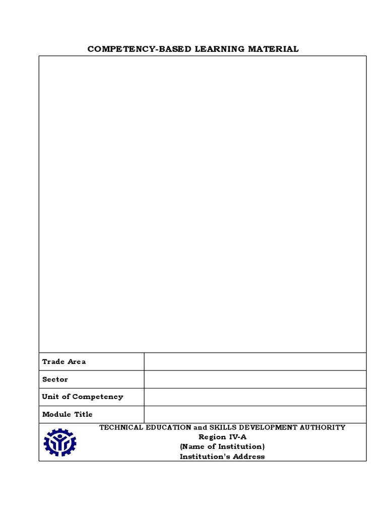 CBLM Front Page PDF