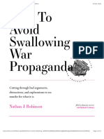 How To Avoid Swallowing War Propaganda Current Affairs