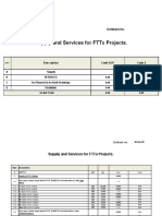 Supply and Services For FTTX Projects.: Contract No