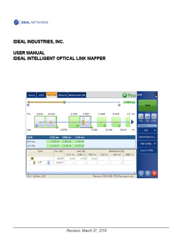 OTDR II iOLM Manual English Rev1 | PDF | Optical Fiber | Filename