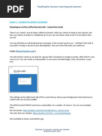 LTFS LandL WK 1 Reflective Journal Tools PDF